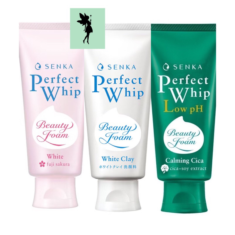 🌈SENKA - Perfect Whip White A (100 g.) / White Clay (120 g.) / Low Ph Calming Cica (100 g.)