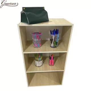Greenforst ซื้อ1แถม1 ชั้นวางของ ชั้นวางหนังสือ3ชั้น ชั้นวางอเนกประสงค์ รุ่น 101