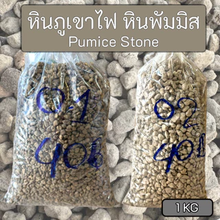 หินภูเขาไฟ หินพัมมิส สำหรับกรองตู้ปลา บ่อปลา รองพื้นตู้ปลา หรือปลูกต้นไม้ ถุง 1กิโลกรัม