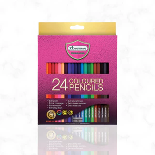 สีไม้มาสเตอร์อาร์ต Premium สีไม้ 1 หัว แท่งยาว 12สี , 24สี รุ่นใหม่ Master Art / 1 กล่อง