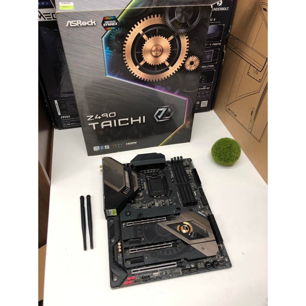 MAINBOARD 1200 gen10  ASROCK Z490 TAICHI wifi  top มีกล่อง ฝาหลัง พร้อมใช้งาน ประกันร้าน