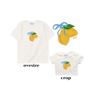 Resign.studio เสื้อยืด Crop & Oversize - Lemon summer