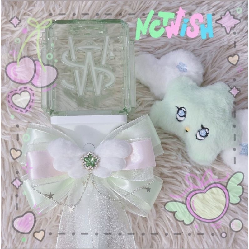 💖พร้อมส่ง‼️[โบว์แต่งแท่งไฟ] จี้เพชรรูปดาว 🎀