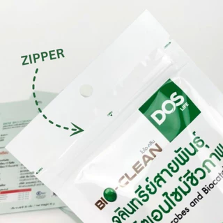 หัวเชื้อแบคทีเรีย DOS BIO CLEAN 30 กรัม ผงดับกลิ่น ตามท่อ ถังบำบัดน้ำเสีย ชักโครก บำบัดน้ำเสีย หัวเชื้อจุลินทรีย์