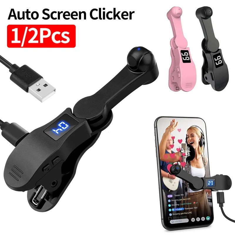 1/2Pcs Digital Auto Screen Clicker ศัพท์หน้าจอ TAPER 108 Gears USB ศัพท์หน้าจออุปกรณ์สำหรับเล่นเกมช้อปปิ้งให้เช่นรางวัล