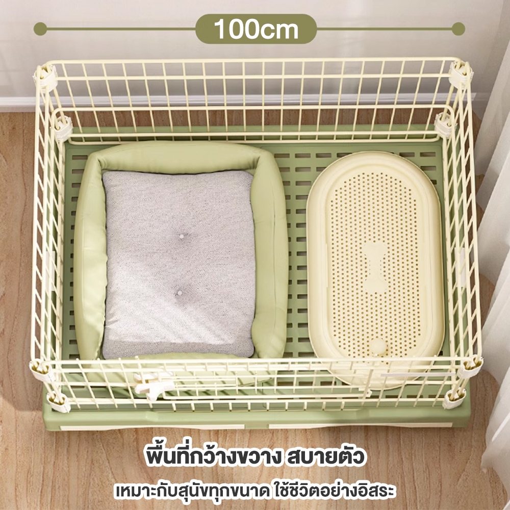 PetStern (แบบมีล้อ)กรงกระต่าย 1ชั้น กรงกระต่ายขนาดใหญ่ มีล้อพกพาง่ายเคลื่อนย้ายสะดวกดึงถาดรองกรงได้ - รูปที่ 5