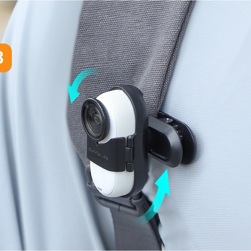 Sunnylife 360 degree backpack clip for Insta360 Go3S , Go3  ตัวหนีบ 360 องศา สำหรับ Insta360 Go3 , Go3S