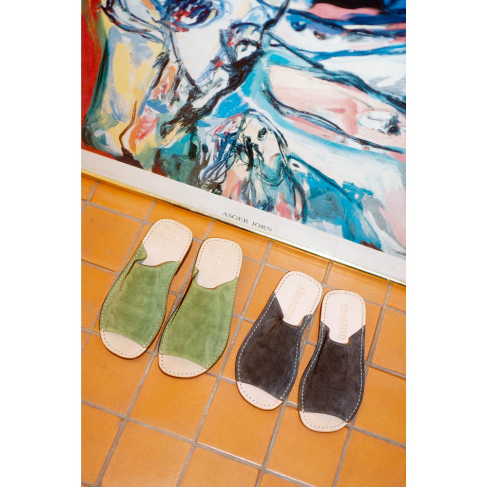 Songbird Suede Slip-on Sandals