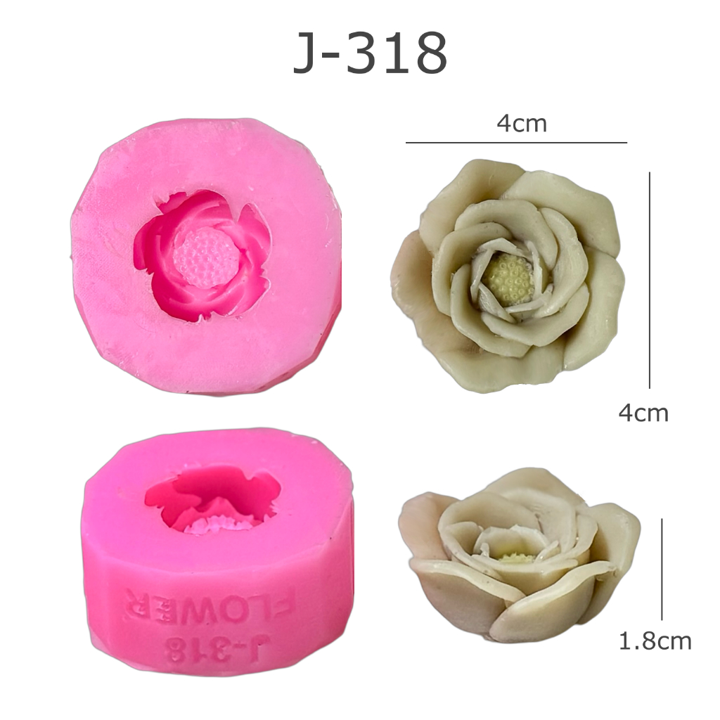 แม่พิมพ์ดอกไม้ แบบเยอะ ทำขนม ทำวุ้น ทำสบู่ได้ สวยทุกแบบ J-318