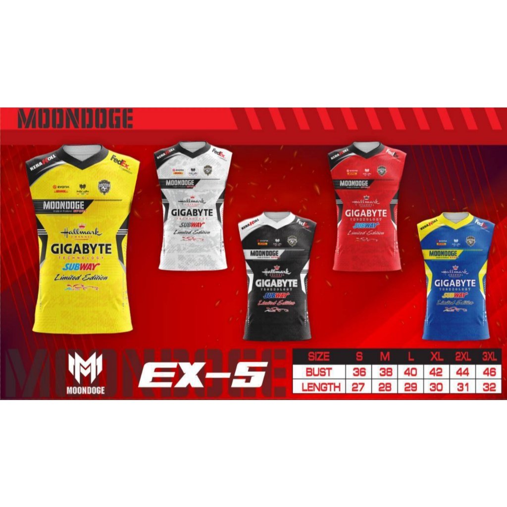 ขายส่งขั้นต่ำ 10ตัว เสื้อกีฬาแขนกุด MOON DOGE EX-5