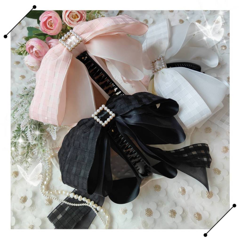 A Dream🎀 กิ๊บกล้วยโบว์ริบบิ้นไซร์ใหญ่สวยเด่น มีกิ๊บ2ไซร์ M/L (พร้อมส่ง🚛)
