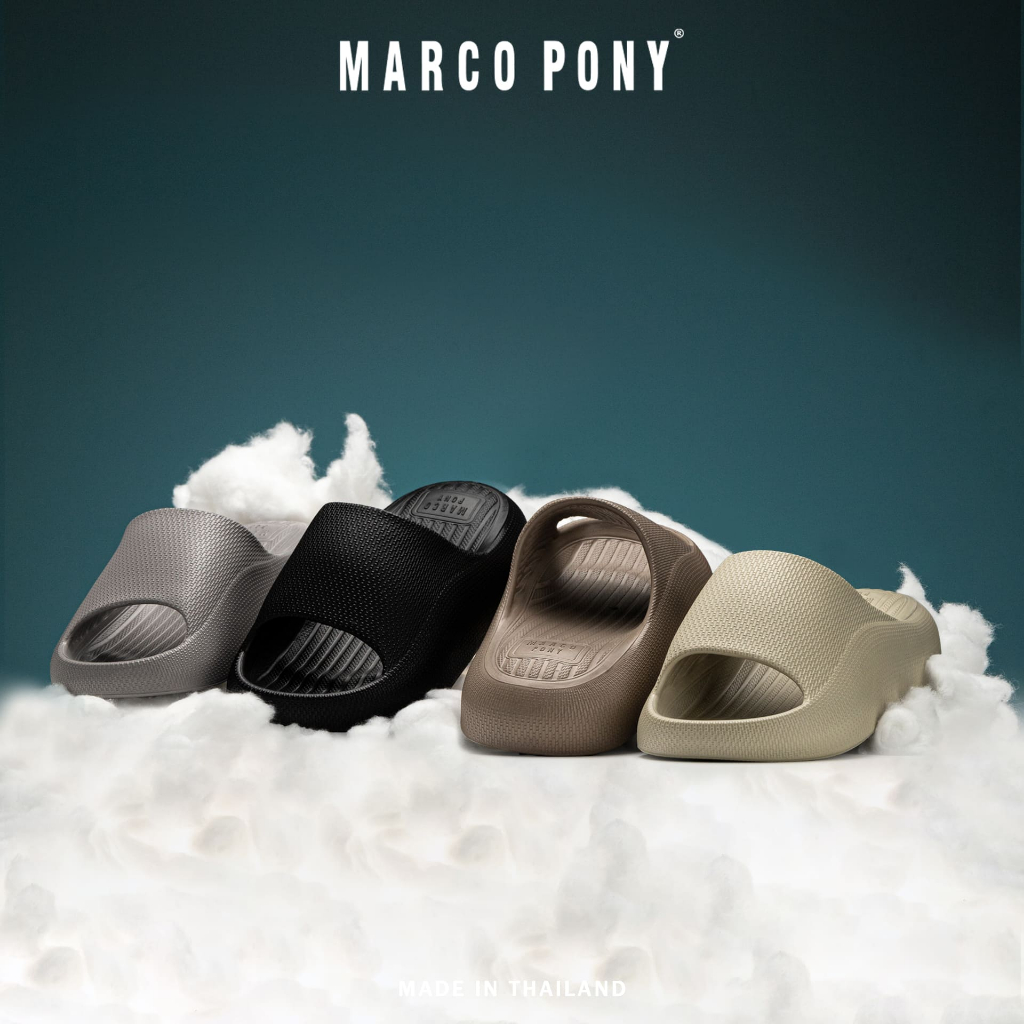 Marco Pony รองเท้าแตะแบบสวม รองเท้าแตะแฟชั่น ผู้หญิงและผู้ชาย อุ้งเท้าแมว EVA กันน้ำ กันลื่น Size 36-41 รุ่น MH9028