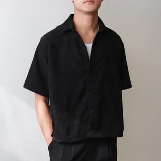 IBB CORDUROY BOXY SHIRTS เสื้อเชิ้ตแขนสั้นผ้าลูกฟูกทรงบ็อคซี่