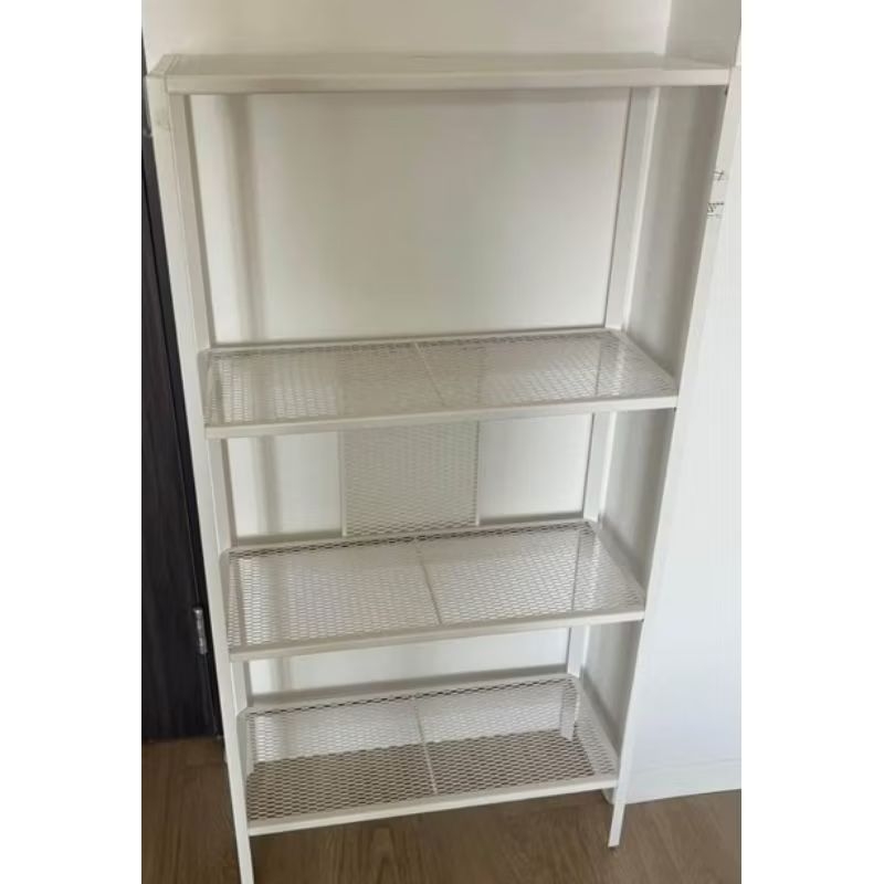 IKEA​ (อิเกีย) แท้ค่ะ BAGGEBO บักเกบู ชั้นวางของ, โลหะ/ขาว, 60x25x116 ซม.