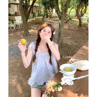 BY IRA Tingerbelle Tank Top (915/23036) สายเดี่ยวลายสก็อต ดีเทลยางยืดรอบอก สายสามารถมัดได้ตามสไตล์ เหมาะกับทุกสายแค้ม