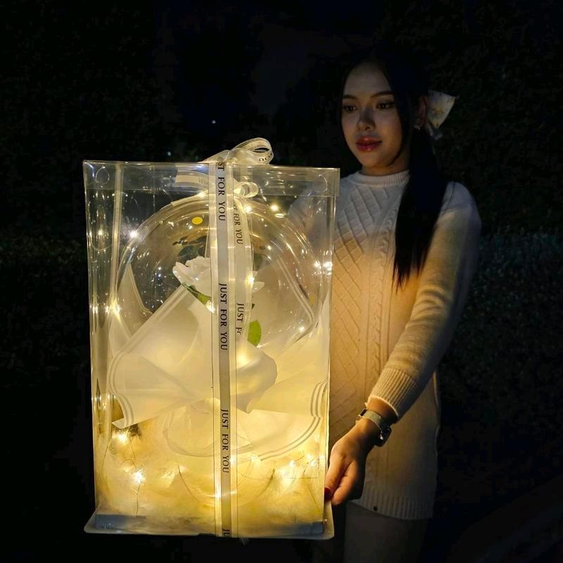 กล่องของขวัญวันวาเลนไทน์ วันเกิด รับปริญญา ครบรอบ // กล่องดอกไม้ในบอลลูน กุหลาบ