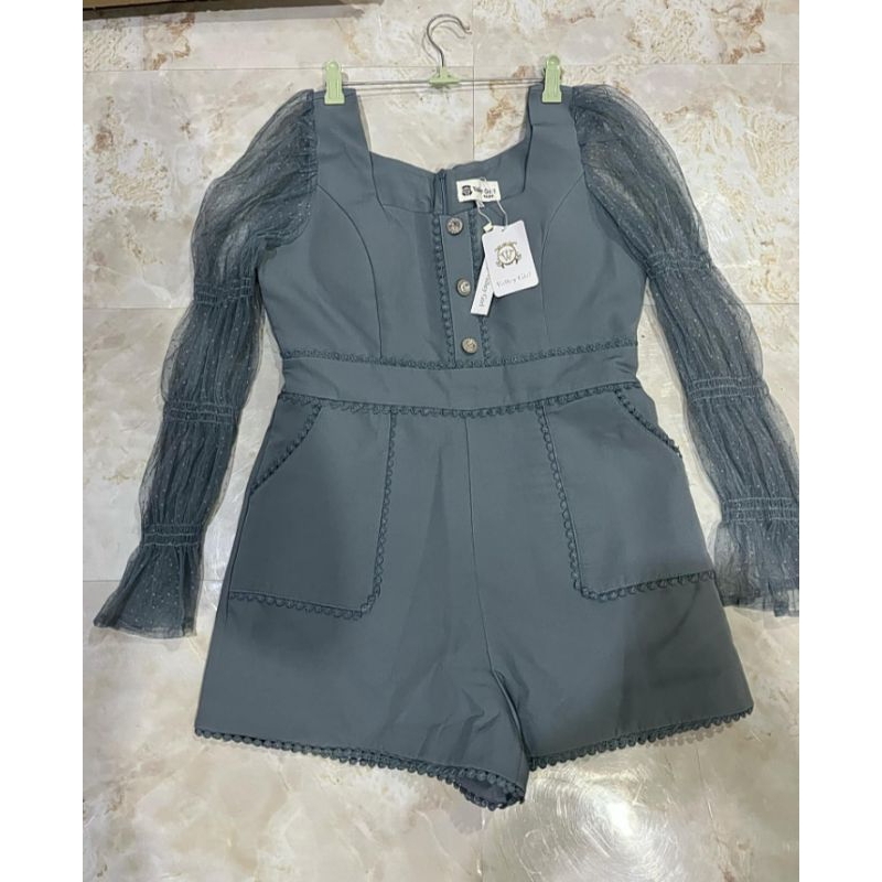 จั้มสั้น อกมีฟองน้ำ งานป้าย valley girl ไซส์ XL