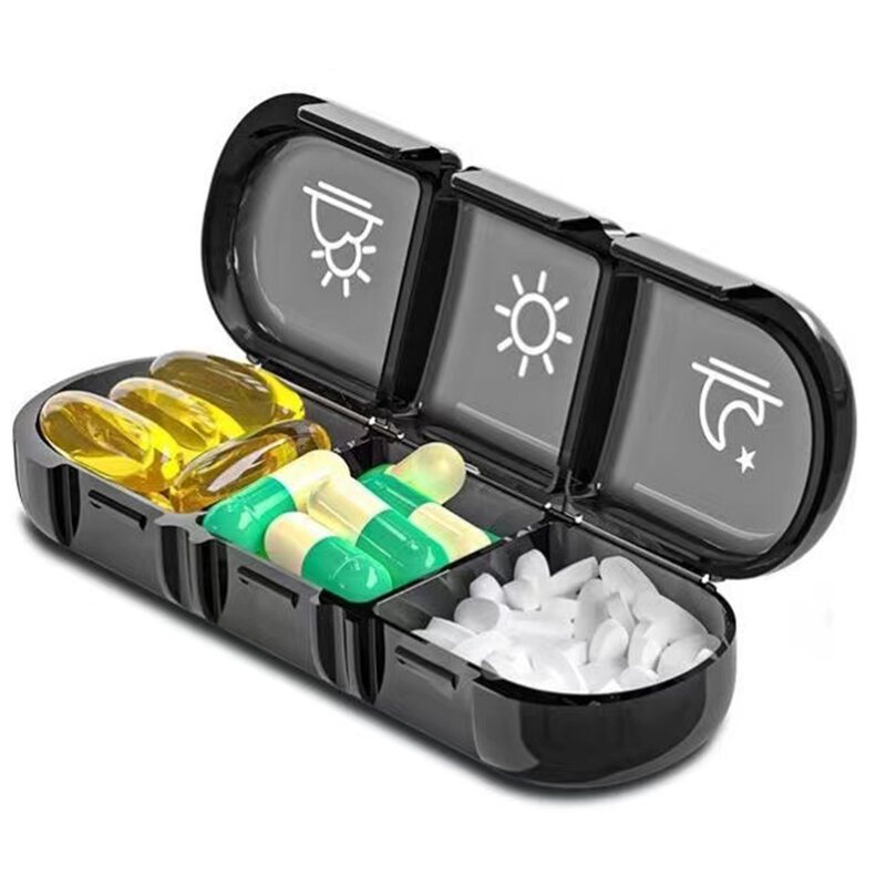 กล่องเก็บยา กล่องยา 7 วัน ขนาดเล็ก พกพาสะดวก กล่องแบ่งยา พลาสติก กันแสง จุของได้เยอะ เหมาะกับเดินทางและใช้งานประจำวัน - รูปที่ 5