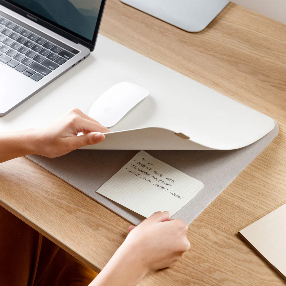 ORBITKEY Desk Mat Slim - Black/ Stone
