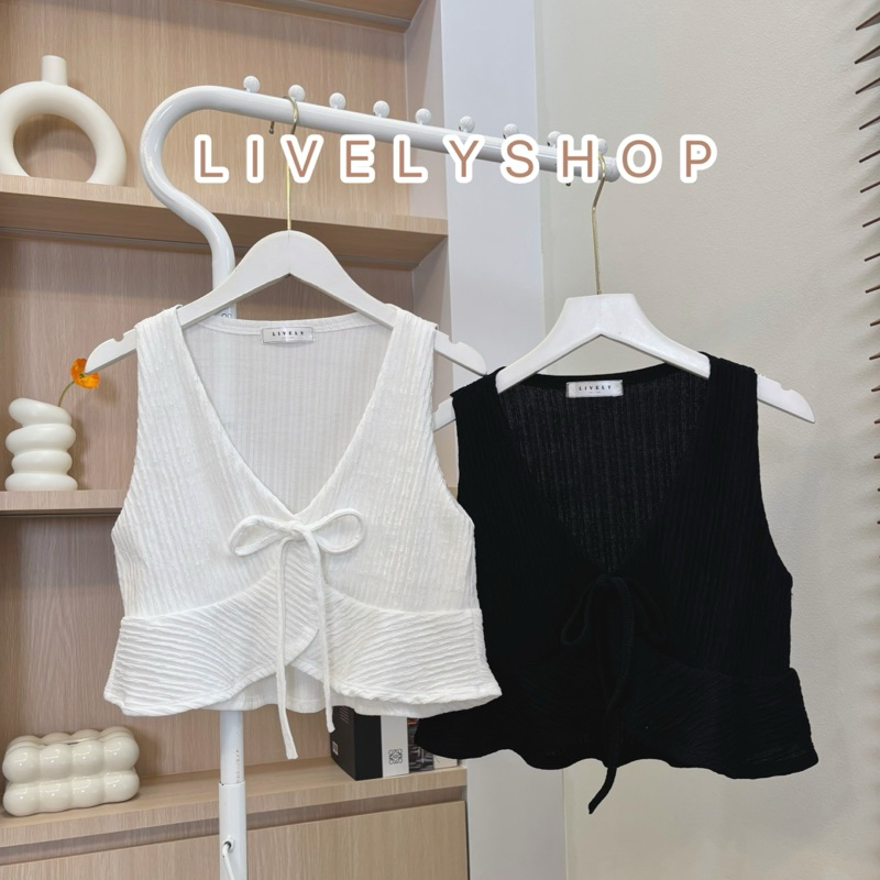 เสื้อกล้ามทรงครอปเอวลอย DD