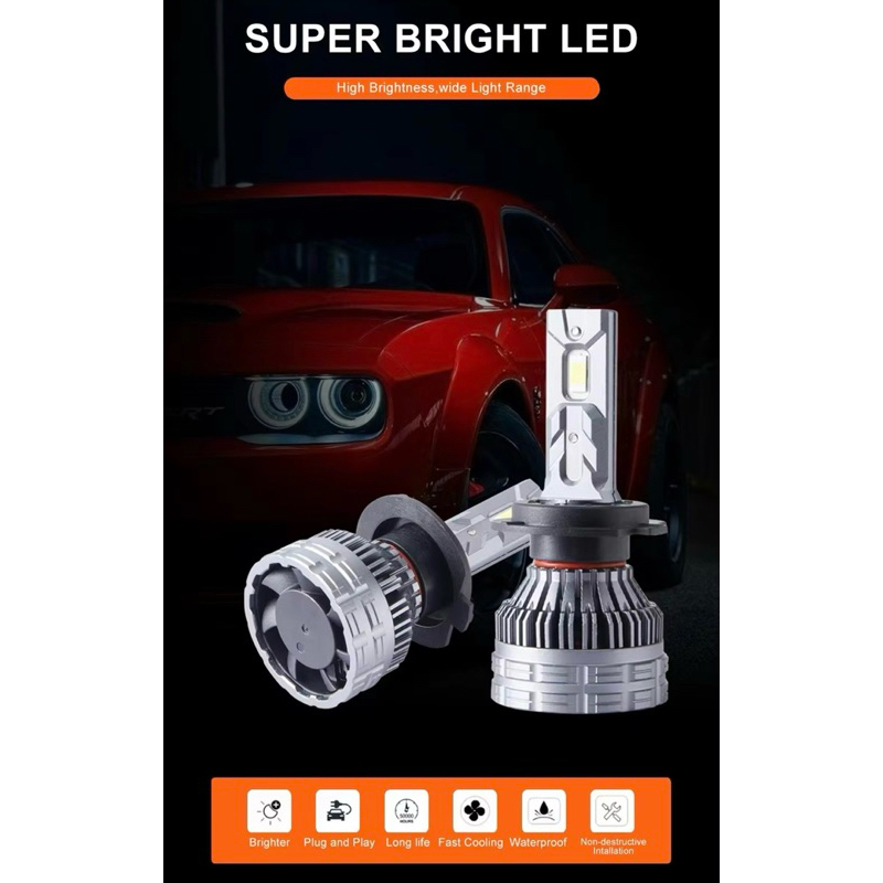 หลอดไฟหน้าLED รุ่น Y6 CSP  รับประกัน1ปี