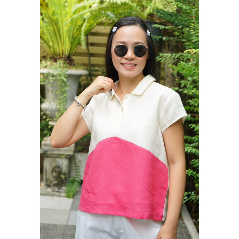 เสื้อลินินแท้100%งานป้าย5jan