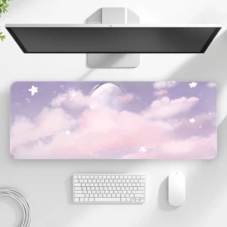 [พร้อมส่ง] แผ่นรองเมาส์ หลากหลายลาย งานเย็บขอบ ขนาดใหญ่ 80x30x0.2 ซม. Biangels