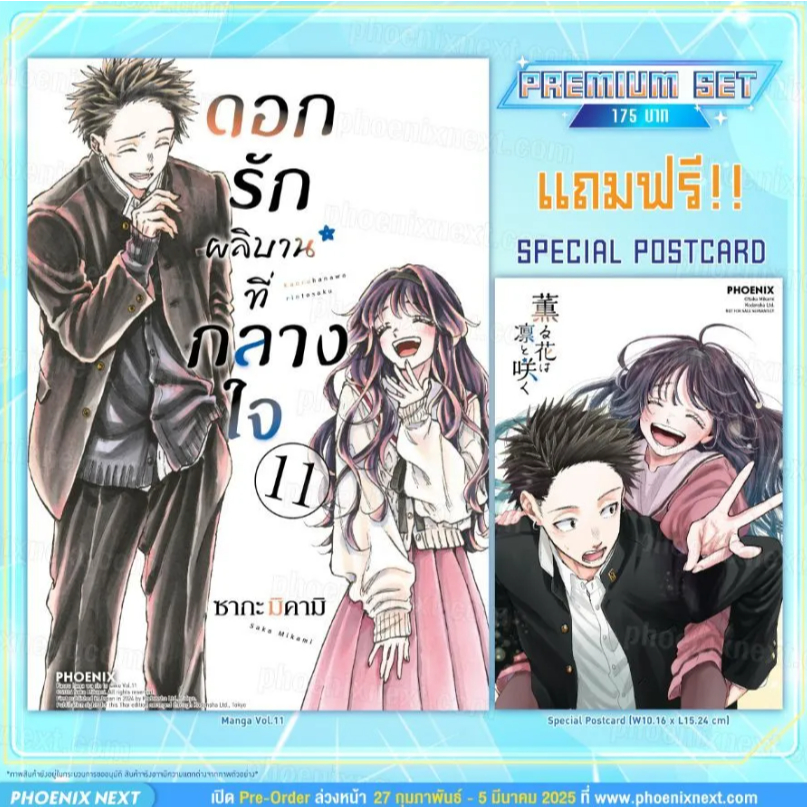 Phoenix Next หนังสือ Manga (MG) ดอกรักผลิบานที่กลางใจ เล่ม 11 [แถมฟรี! Postcard]