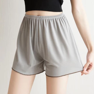C09 กางเกงขาสั้น M-4XL ขอบขาหยัก ซับใน ใส่นอน ผ้านิ่ม สีพื้นใส่สบาย เอวยืดหยุ่นได้ดี พร้อมส่ง กางเกงไซส์ใหญ่ กางเกงคนอวบ