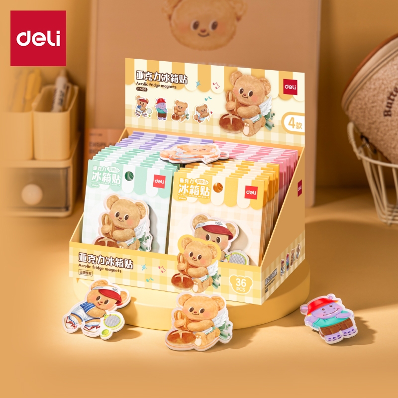 (Butterbear X Deli) แม่เหล็กติดตู้เย็น แม่เหล็กบัตเตอร์แบร์ ฮิปปี้ น้องหมีเนย (สุ่ม4ลาย) ราคา ถูกที่สุด ดีลบีเคเค รูปภาพหลัก