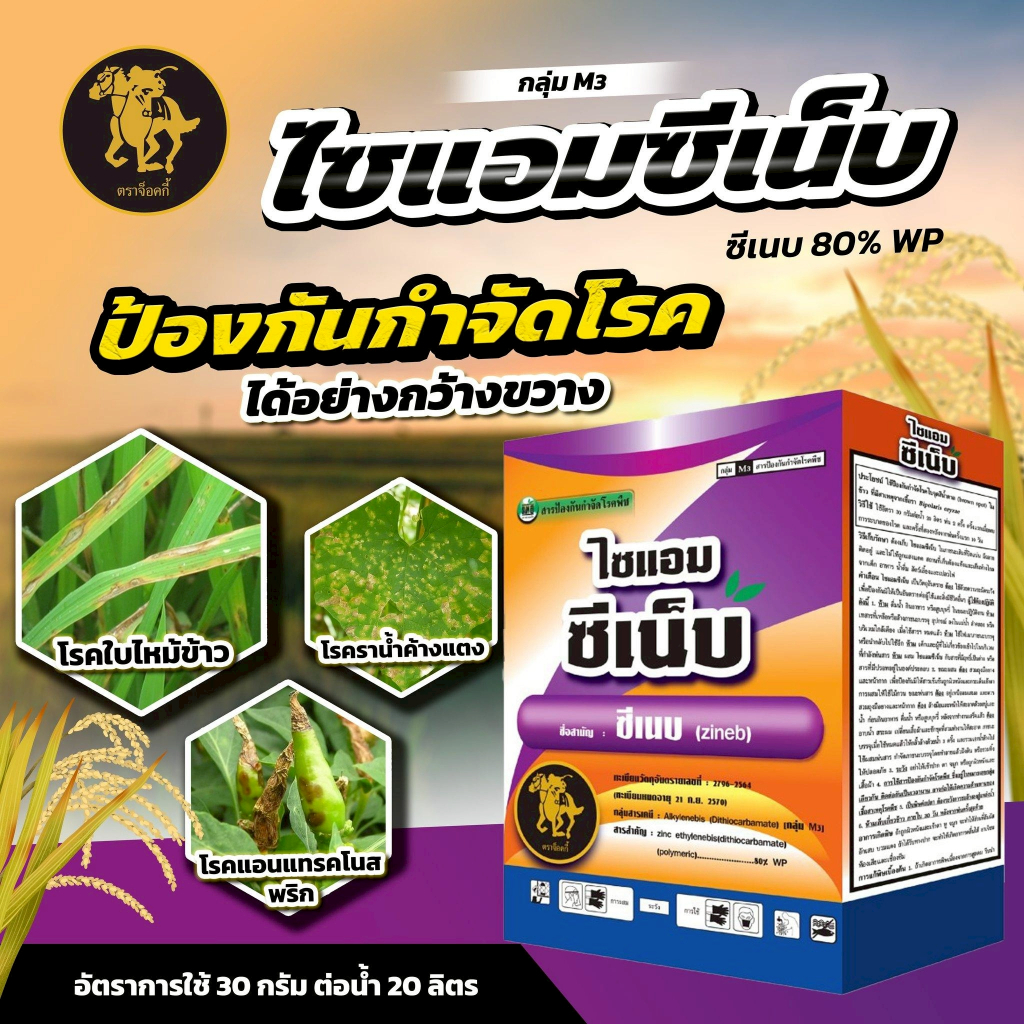 // แพ็ค 10 กิโลกรัม // ซีเน็บ 80% ซีเนบ ( 1 กิโลกรัม ) ออกฤทธิ์ในทางสัมผัส ป้องกันกำจัดโรคเชื้อราในพืช เช่น โรคราน้ำค้าง