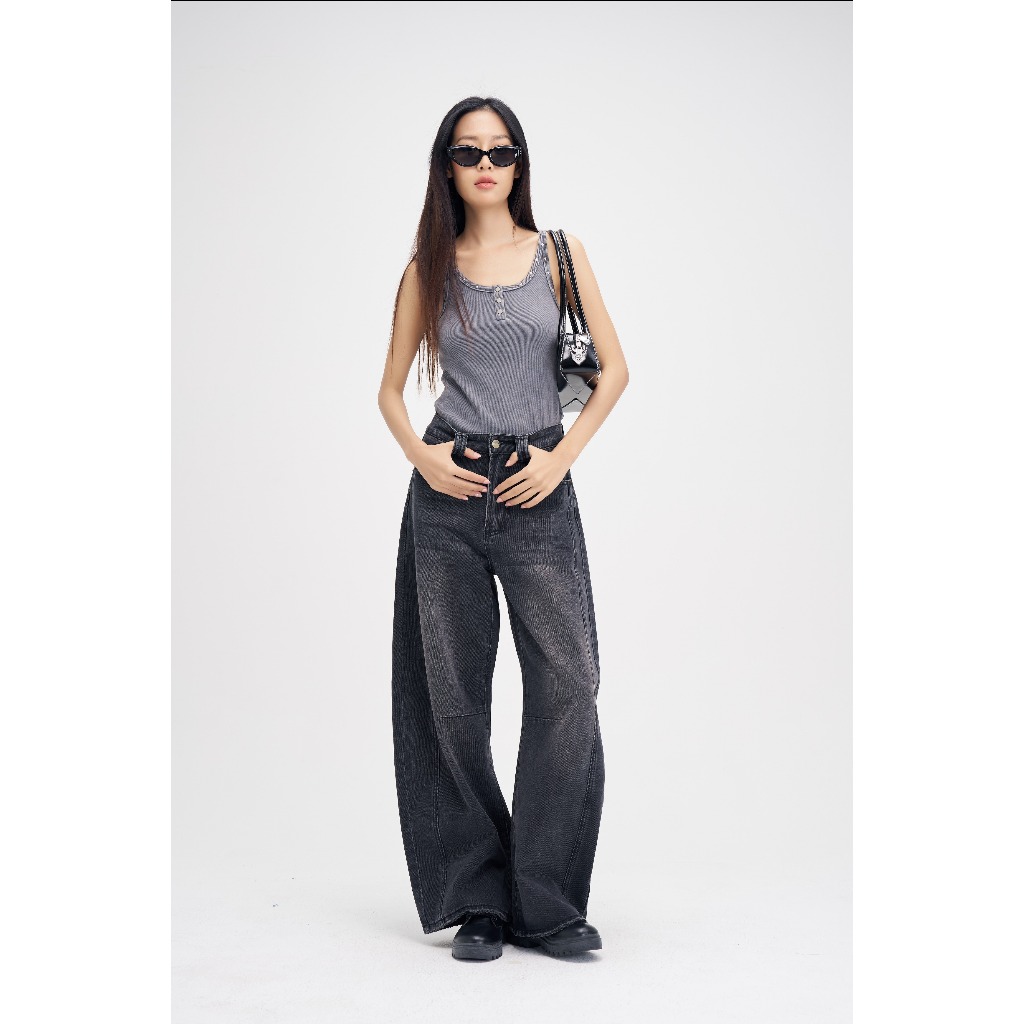 Niyom Jeans collection Aloha : รุ่น B305.2 กระบอกใหญ่ทรงบอลลูน