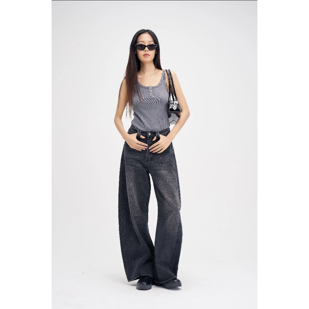 Niyom Jeans collection Aloha : รุ่น B305.2 กระบอกใหญ่ทรงบอลลูน