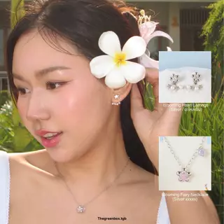 ต่างหู Blooming Pearl Earrings ต่างหูพร้อมตัวเสริม Extension ประดับมุก - The Green Box