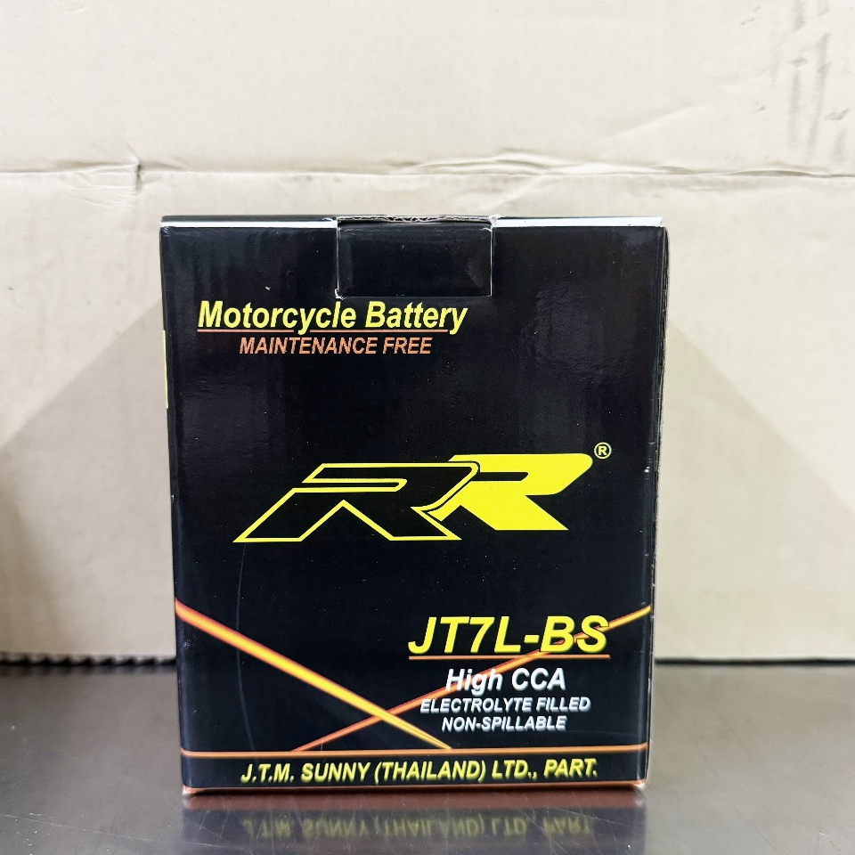 **ลอตใหม่ล่าสุด** แบตเตอรี่มอเตอร์ไซค์ RR JT7L-BS