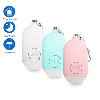 Tsuki พวงกุญแจเตือนภัย พวงกุญแจ SOS Person Security Emergency Self Defense Keychain LED Flashlight Alarm เตือนภัย