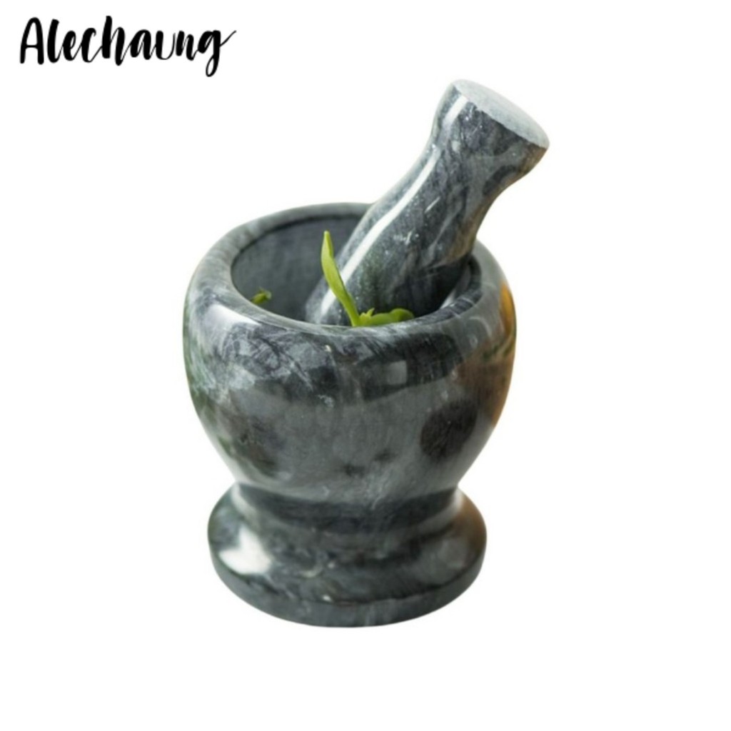 ครกหิน ครกหินพร้อมสาก marble martar เนื้อหนาประณีตสวยงาม ปลอดจากเชื้อรา Alechaung coffee