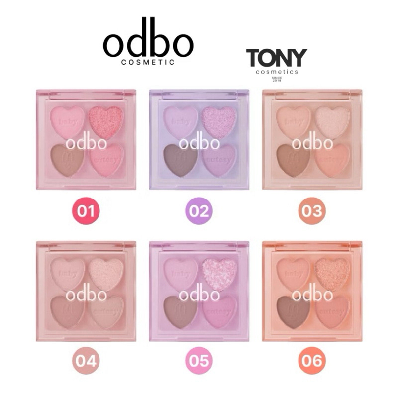 ODBO BABY CUTESY PALETTE โอดีบีโอ เบบี้คิวท์ซี่ พาเลท OD2035 ขนาด 1.8g