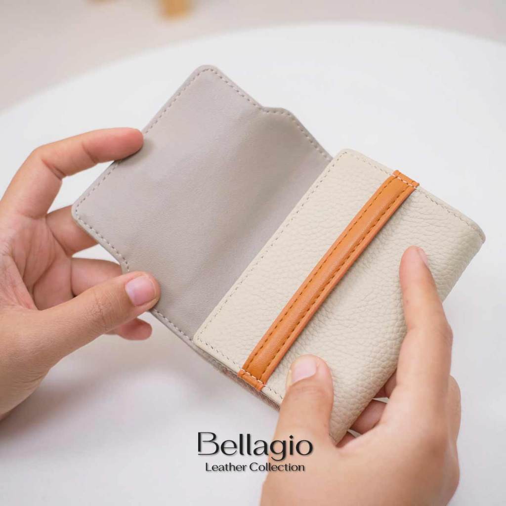 Bellagio รุ่น Chloe Wallet กระเป๋าสตางค์/เก็บบัตร หนังวัวแท้พรีเมียม (กระดุมแม่เหล็ก)