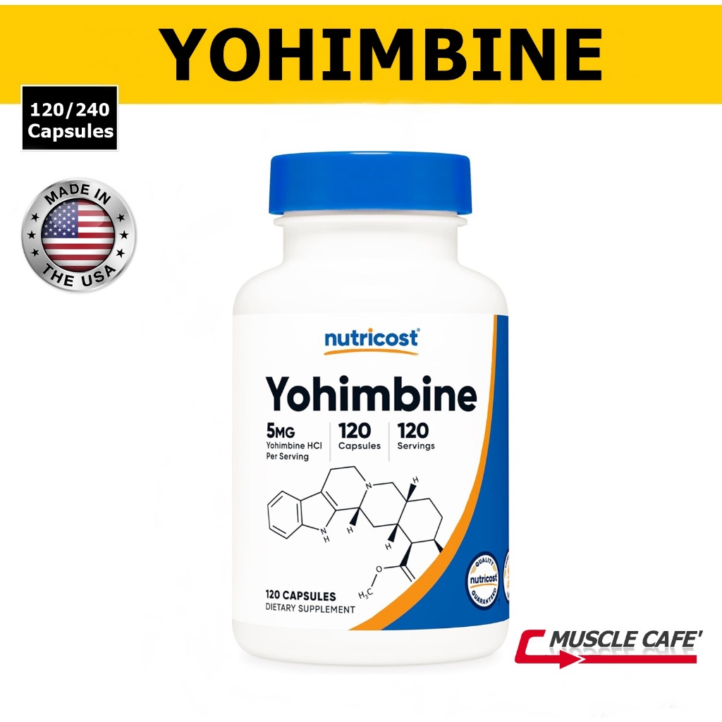 Nutricost Yohimbine HCL 5 mg  (120/240 Capsules)