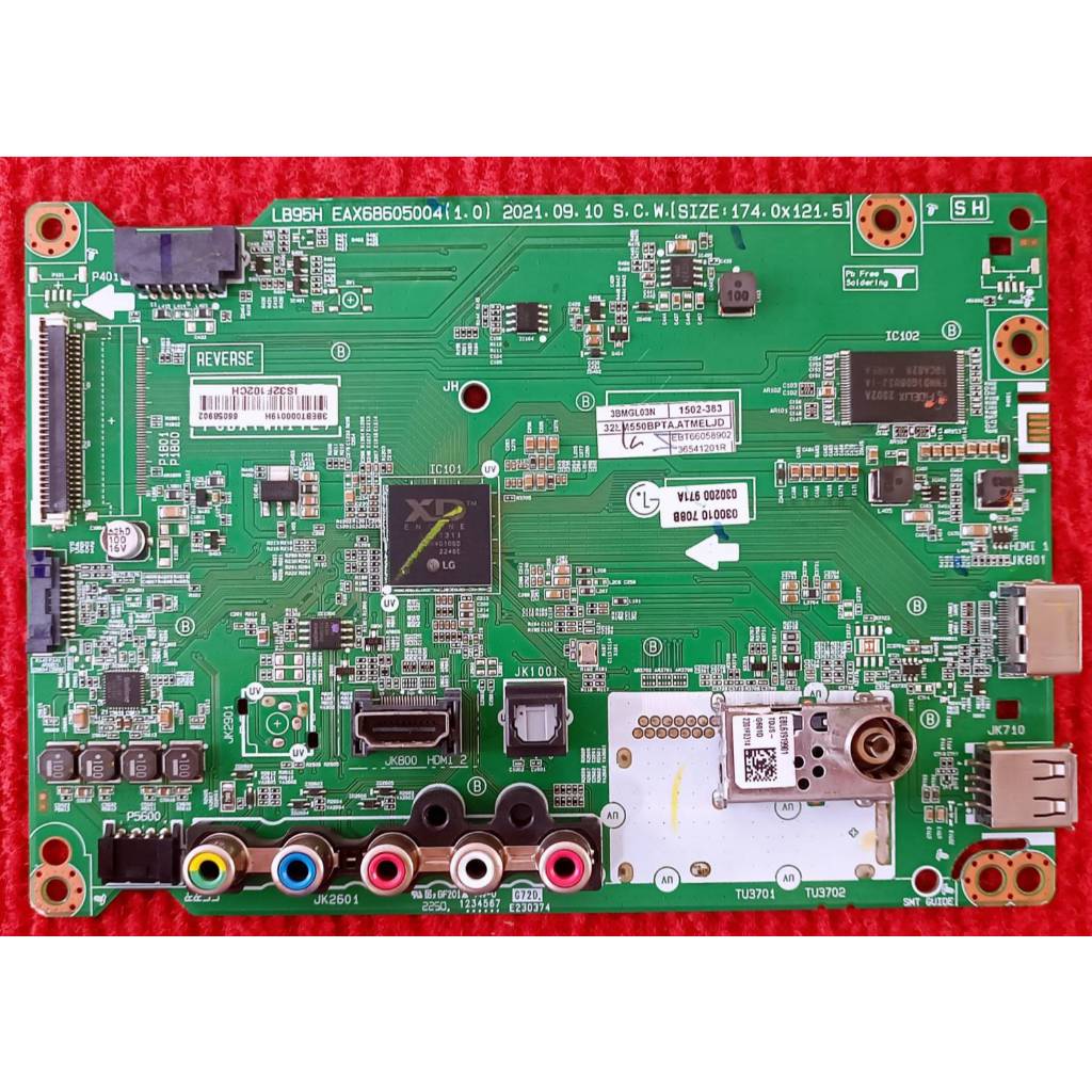 เมนบอร์ดทีวี LG รุ่น 32LM550BPTA พาสบอร์ด EAX68605003 / EAX68605004