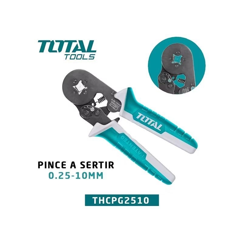 🛠️Total คีมย้ำหางปลา ขนาด 6 นิ้ว รุ่น THCPG2510 คีมย้ำเทอร์มินอล หางปลากลม ท่อกลม 03rrk