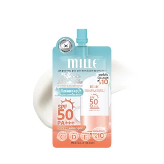 MILLE ( 1 ซอง ) primer bb ครีมซองมิลเล่ super miacle skin cover /whitening gold rose BB snail primer