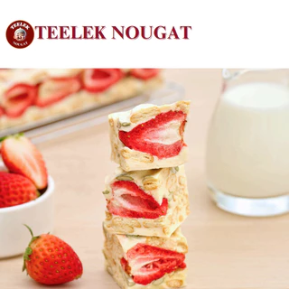 TEELEKNOUGAT - นูกัต รสนมฮอกไกโดสตรอเบอร์รี่ - นูกัต ตังเมไต้หวัน ขนมขบเคี้ยว ตี๋เล็กนูกัต โฮมเมด