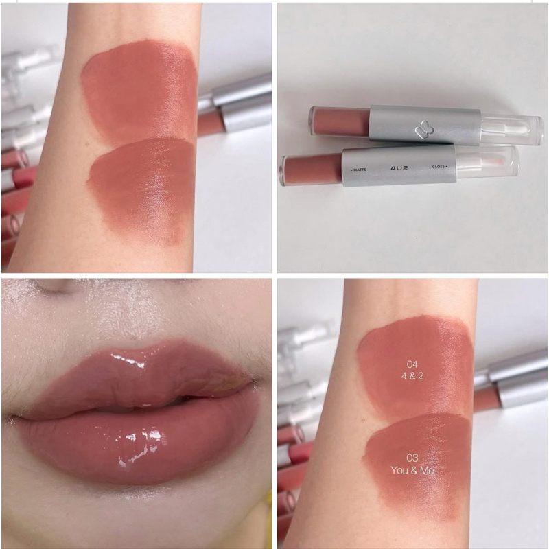 4U2 TWOGETHER MATTE AND GLOSS LIP - ลิปกระจก