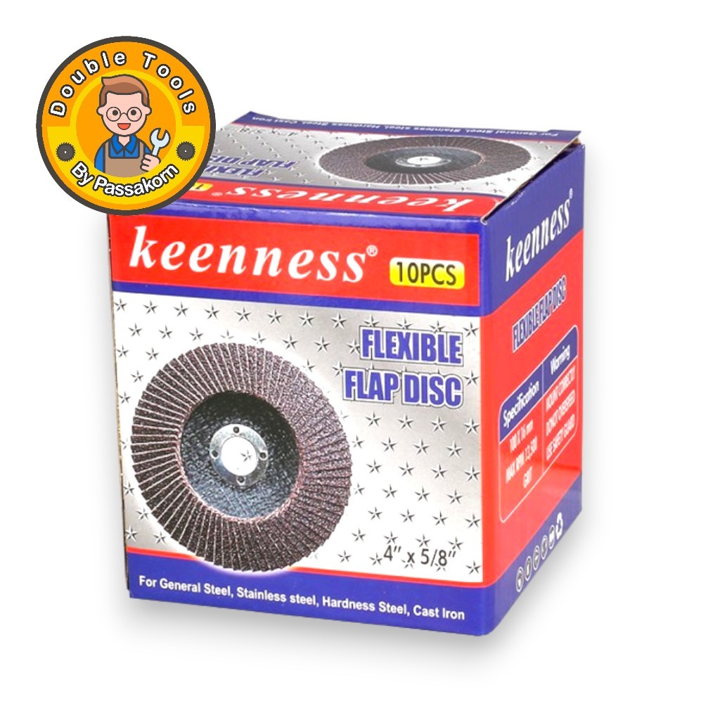 (1ใบ) กระดาษทรายซ้อน Keenness 4 นิ้ว หลังอ่อน เบอร์ 40-320 ขัดเหล็ก ขัดสแตนเลส งานไม้ งานโลหะ