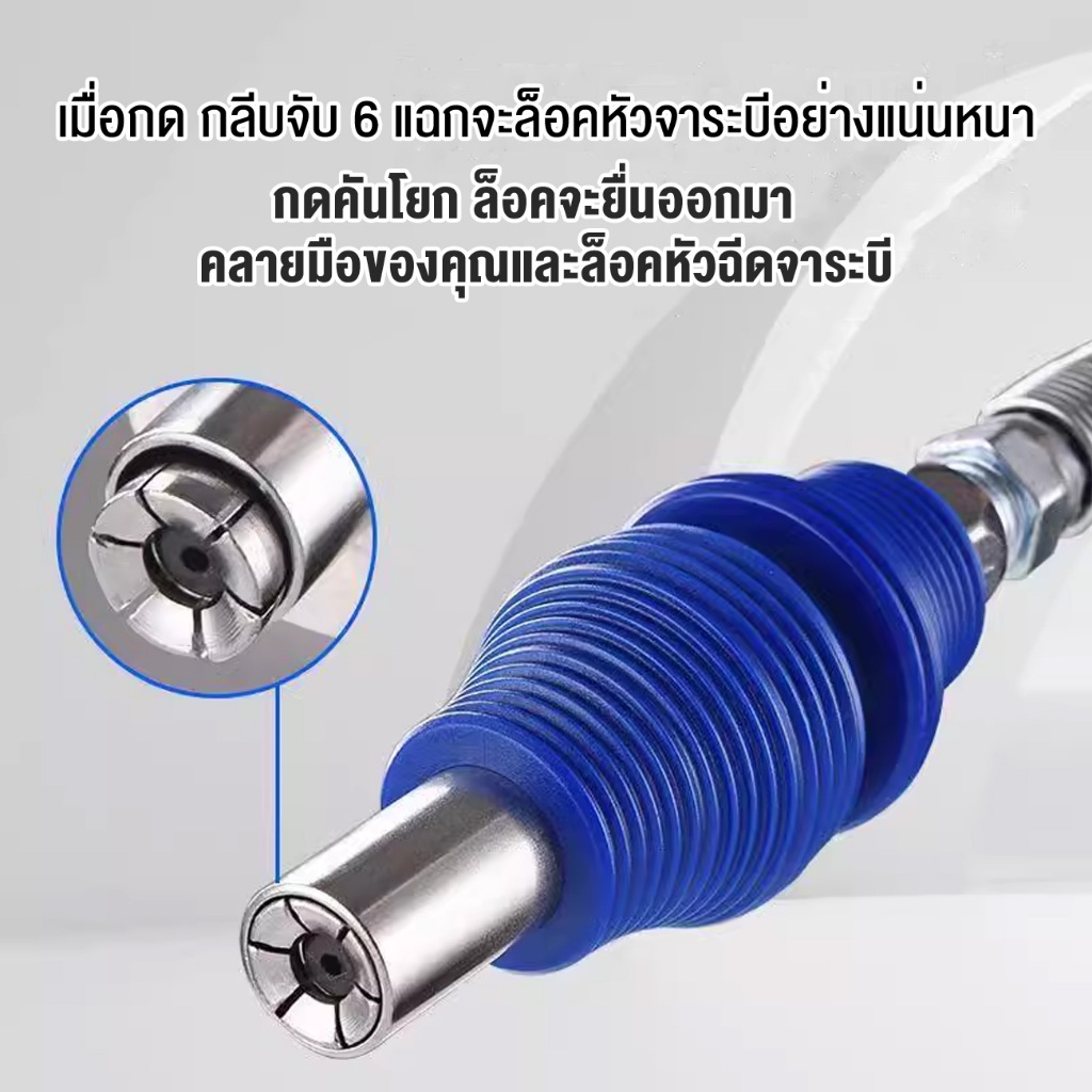 14 ซม.หัวอัดจารบีแรงดันสูง ใหม่ล่าสุด หัวอัดจารบีแท้ หัวอัดจาระบี 10000PSI จาระบีไม่ปริ้นสำหรับกระบอกอัดมาตฐานได้ทุกรุ่น