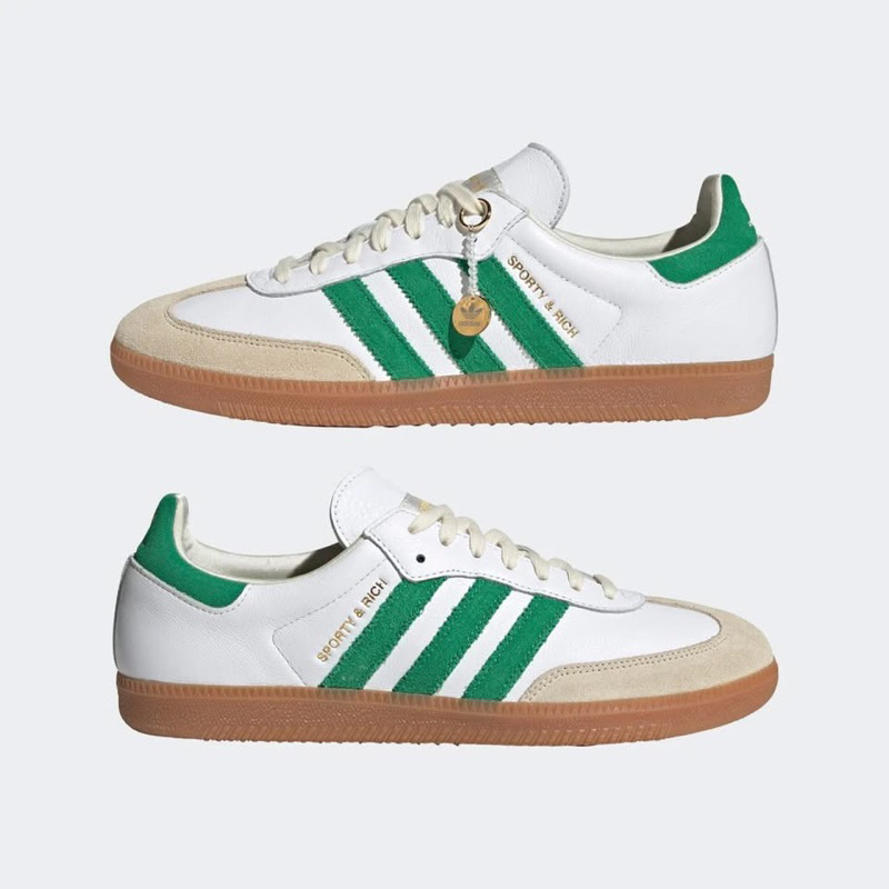 รองเท้า Adidas Samba OG Sporty & Rich White Green สีขาวเขียว