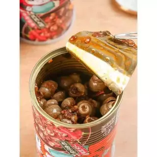 หอยหม่าล่าจีน ใหม่-หอยลายหม่ล่า ตัวดังในคลิปจีน หอยโข่ง รสเผ็ดพร้อมทาน ขนาดขวด360กรัมพร้อมส่ง หอยธรนมชาติหอยนา （黄董事长 田螺)