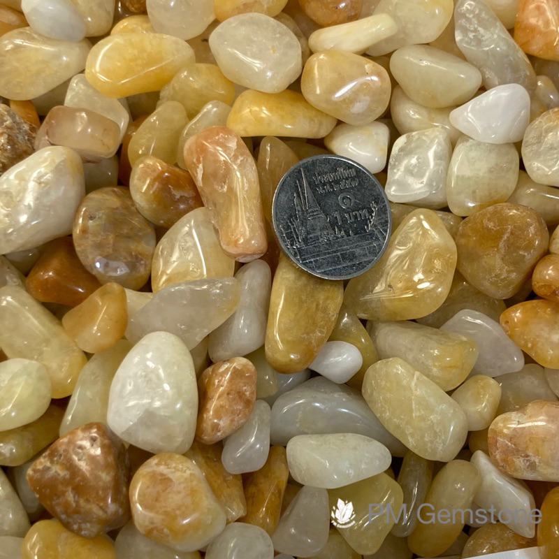 YA03 เยลโล่อะเวนจูรีน ( Yellow Aventurine ) ขนาด 8-14mm หินธรรมชาติ หินนำโชค หินแร่ หินคริสตัล หินสะสม งานอาร์ต งานคราฟ